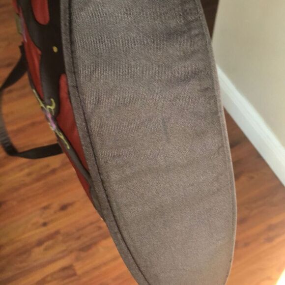 Vintage Papillon ￼ Embroidered handbag butterfly, lily pad ￼ - Picture 8 of 9